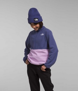 Pulls De Golf The North Face Glacier ¼-Zip Fille Bleu | PARIS DUSCH
