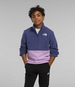 Pulls De Golf The North Face Glacier ¼-Zip Garcon Bleu | PARIS GAWKI