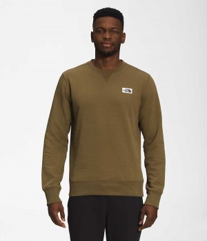 Pulls De Golf The North Face Heritage Patch Crew Homme Vert Olive | FR PBSDF