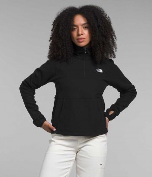 Sweatshirt The North Face Alpine Polartec® 100 ¼-Zip Cowl Femme Noir | FRANCE TNMZX