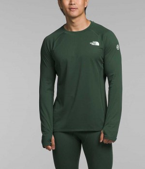Sweatshirt The North Face Summit Series Pro 120 Crew Homme Vert | FR EVWFT