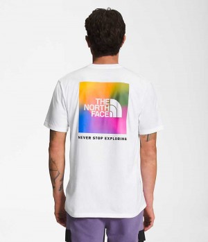 T-Shirt The North Face Corta Sleeve Box NSE Homme Blanche | FRANCE TNHYR
