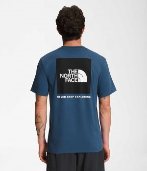 T-Shirt The North Face Corta Sleeve Box NSE Homme Bleu | PARIS KQBZR