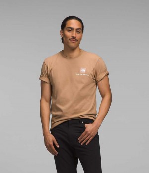 T-Shirt The North Face Corta Sleeve Box NSE Homme Kaki | FRANCE XESIT