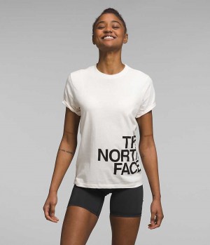 T-Shirt The North Face Corta Sleeve Brand Proud Femme Blanche | PARIS MNHPV