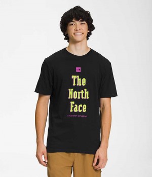 T-Shirt The North Face Corta Sleeve Brand Proud Homme Noir | FR EPACW
