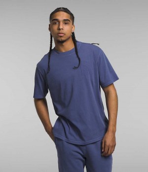 T-Shirt The North Face Corta Sleeve Garment Dye Homme Bleu | PARIS YQJBO