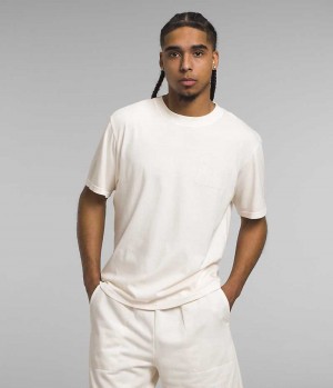 T-Shirt The North Face Corta Sleeve Garment Dye Homme Blanche | FRANCE QTEIS