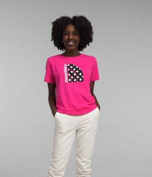 T-Shirt The North Face Corta Sleeve Graphique Fille Rose | PARIS TVDFP
