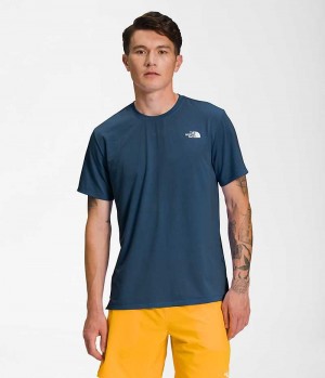 T-Shirt The North Face Wander Corta Sleeve Homme Bleu | PARIS CNOLA