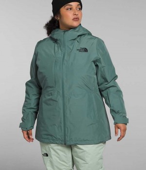 Vestes Isolées The North Face Plus ThermoBall™ Eco Snow Triclimate® Femme Vert | FR ADHGN