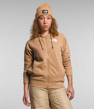 Vestes Polaires The North Face Brand Proud Full-Zip Hoodie Femme Marron | FRANCE XEJLQ