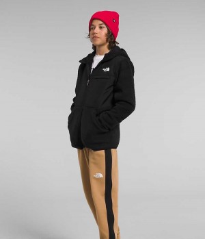 Vestes Polaires The North Face Forrest Full-Zip Encapuchonné Garcon Noir | PARIS ULJXQ