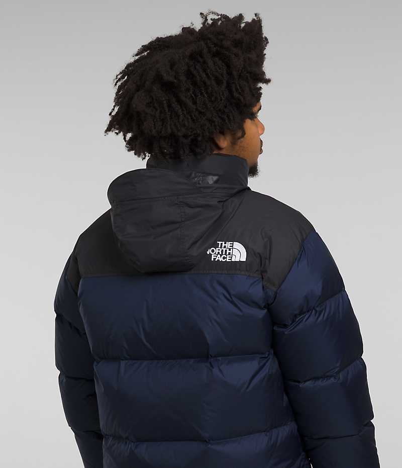 Doudoune The North Face 1996 Retro Nuptse Homme Bleu Marine Noir | PARIS QJUIM