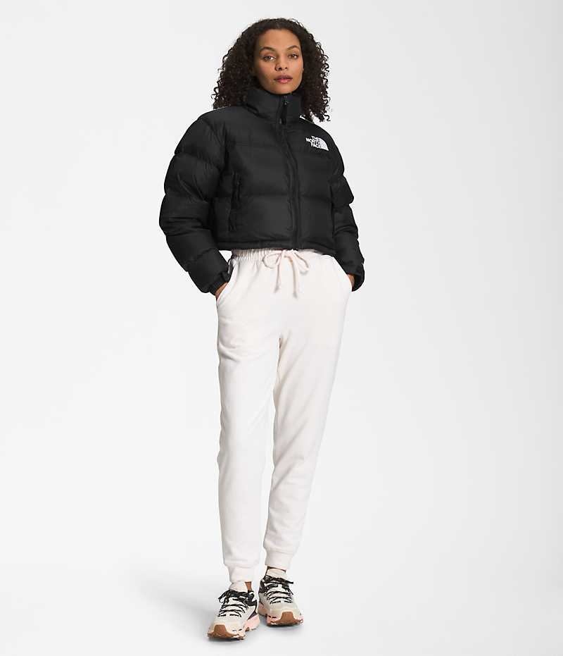 Doudoune The North Face Nuptse Corta Femme Noir | FRANCE NCFYR