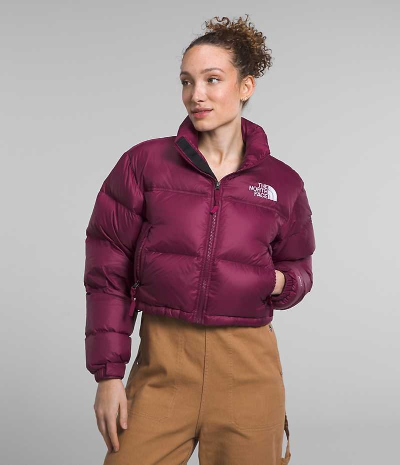 Doudoune The North Face Nuptse Corta Femme Rouge | PARIS KSLFA