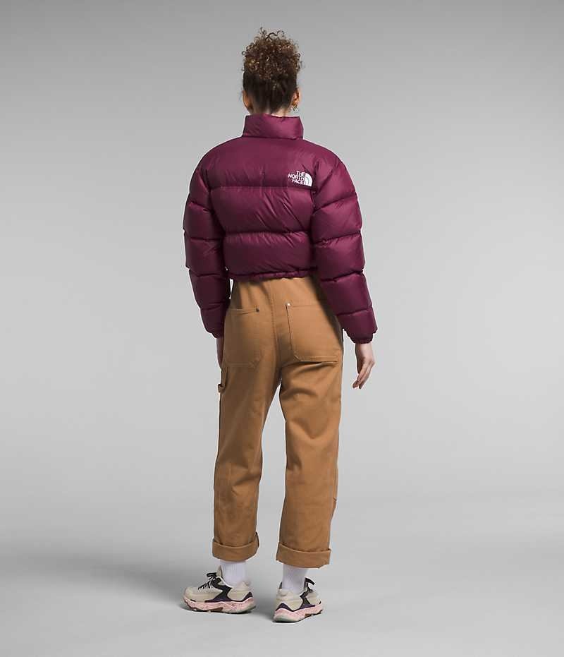 Doudoune The North Face Nuptse Corta Femme Rouge | PARIS KSLFA