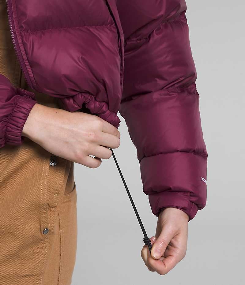 Doudoune The North Face Nuptse Corta Femme Rouge | PARIS KSLFA