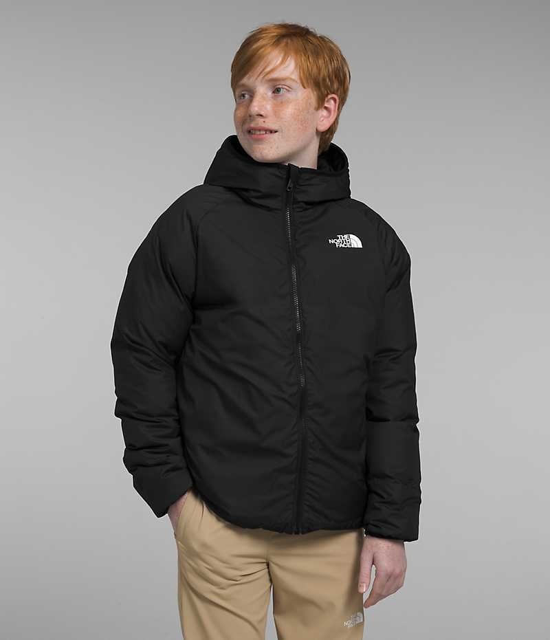 Doudoune The North Face Reversible North Encapuchonné Garcon Noir | FR ZEILP