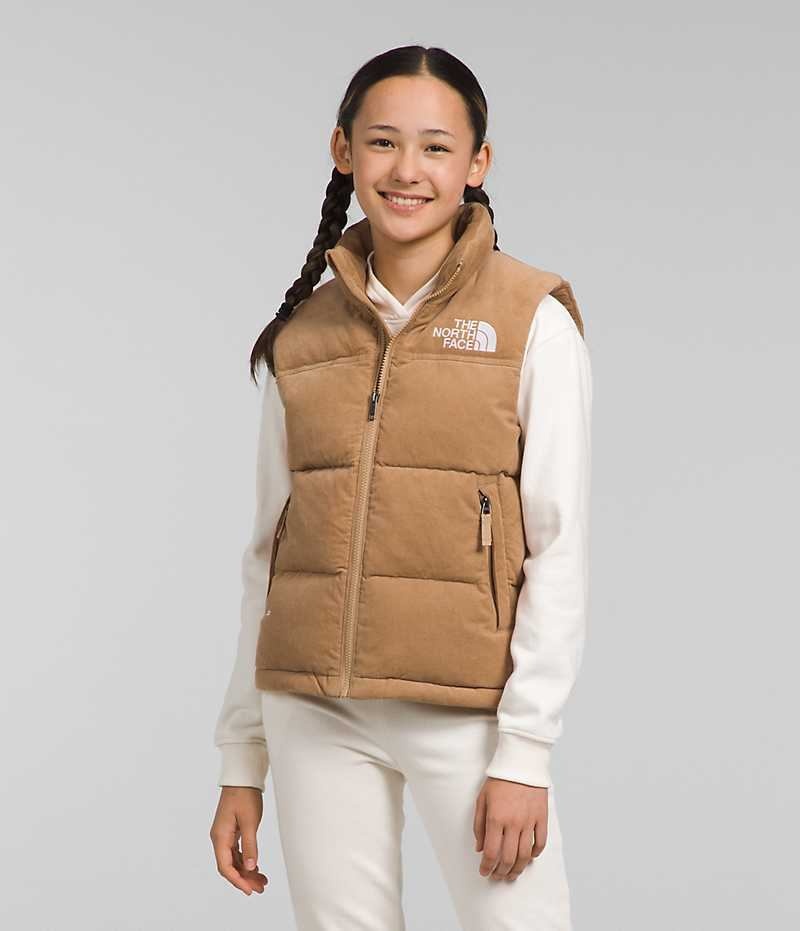 Gilet The North Face 1996 Retro Nuptse Fille Marron | PARIS BAMRJ