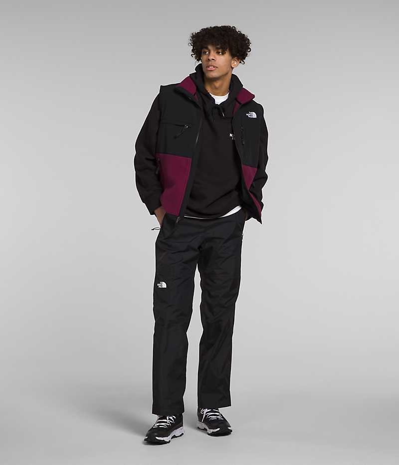 Gilet The North Face Denali Homme Fushia Noir | FRANCE OGWXL