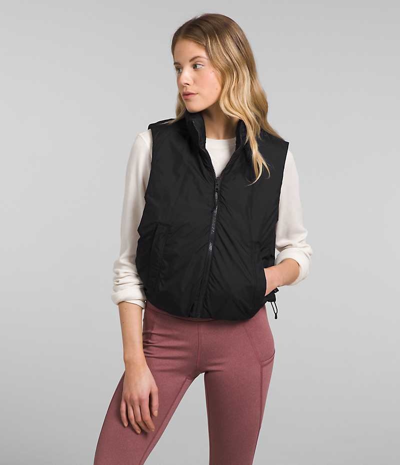 Gilet The North Face Lhotse Reversible Femme Noir | PARIS WIMYN