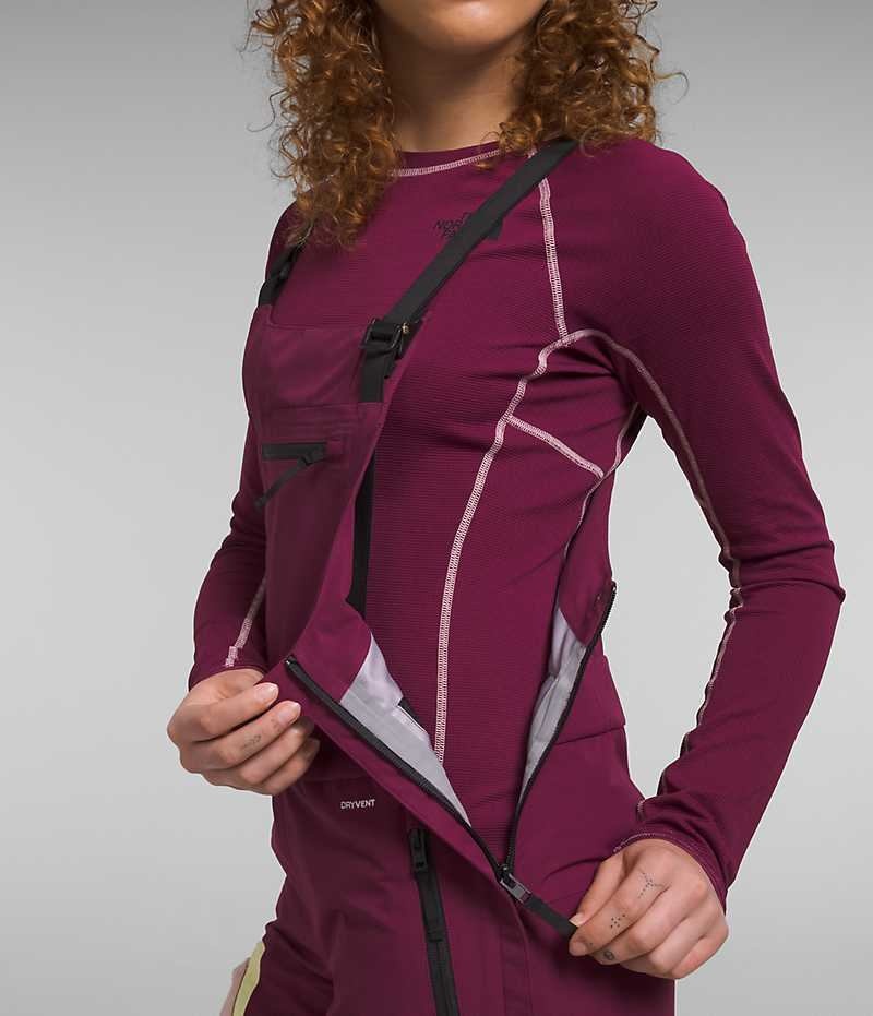 Pantalon Bib The North Face Dragline Femme Bordeaux | FRANCE LJAKI