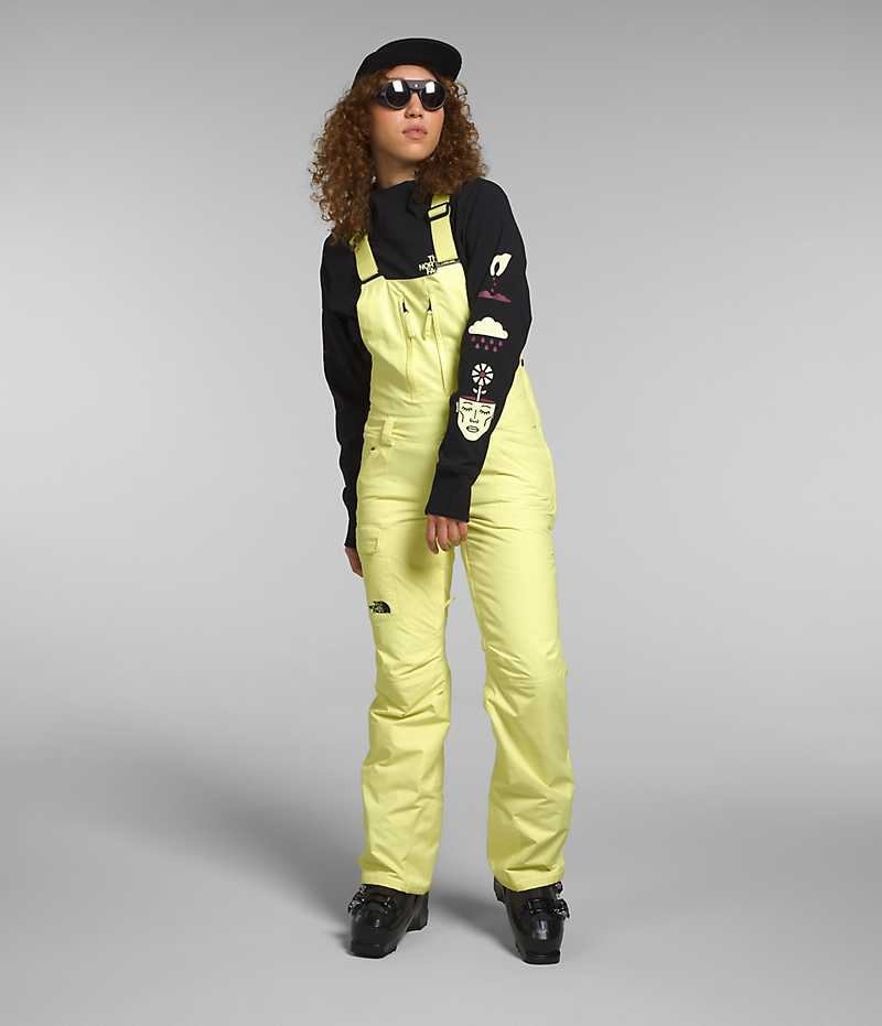 Pantalon Bib The North Face Freedom Insulated Femme Jaune | FR ZJHTX