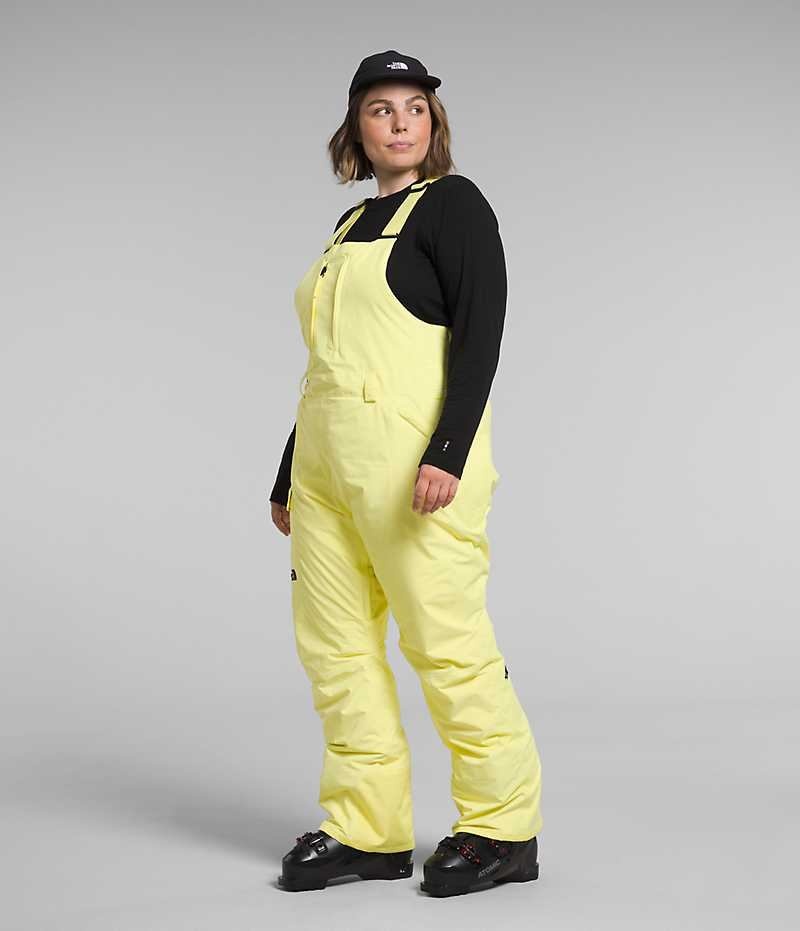Pantalon Bib The North Face Plus Freedom Insulated Femme Jaune | PARIS NYTHA