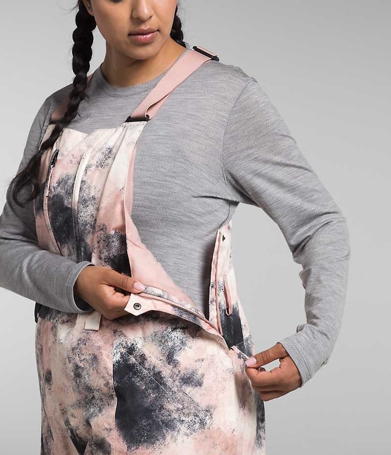 Pantalon Bib The North Face Plus Freedom Insulated Femme Rose | FRANCE XSLWG