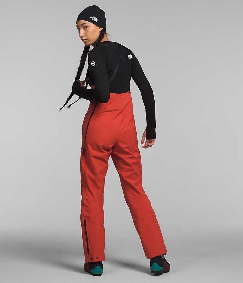 Pantalon Bib The North Face Summit Series Pumori GTX Pro Femme Rouge | FRANCE LPFGA