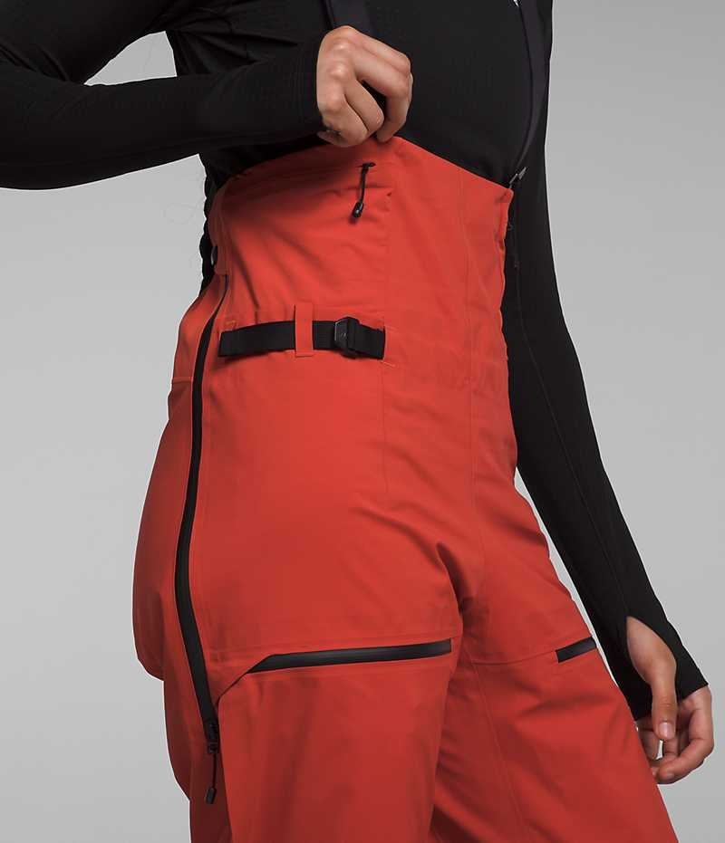 Pantalon Bib The North Face Summit Series Pumori GTX Pro Femme Rouge | FRANCE LPFGA