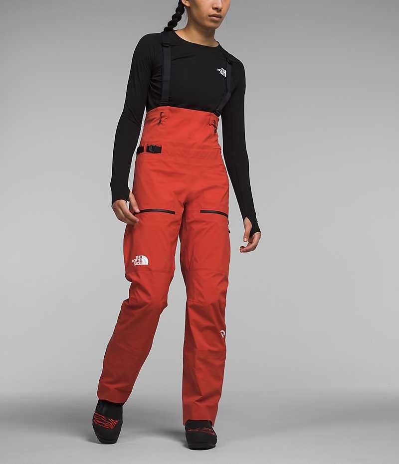 Pantalon Bib The North Face Summit Series Pumori GTX Pro Femme Rouge | FRANCE LPFGA