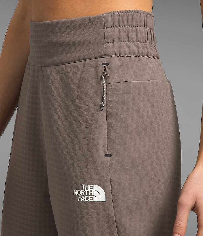 Pantalon En Molleton The North Face Tekware™ Grid Femme Marron | FRANCE MODSX