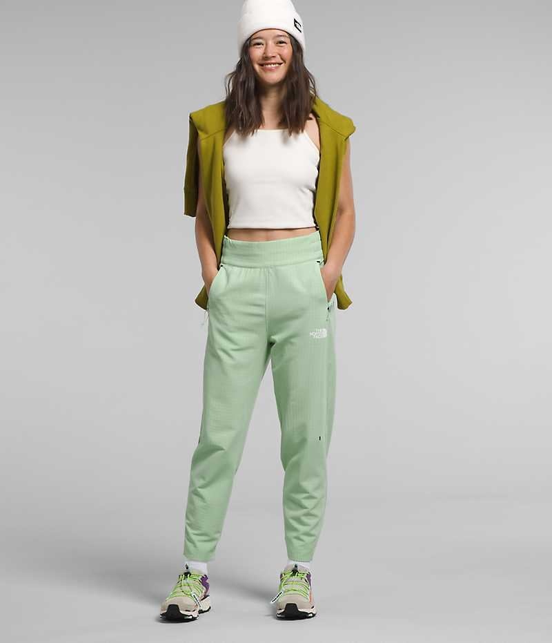 Pantalon En Molleton The North Face Tekware™ Grid Femme Menthe | FRANCE YVENB