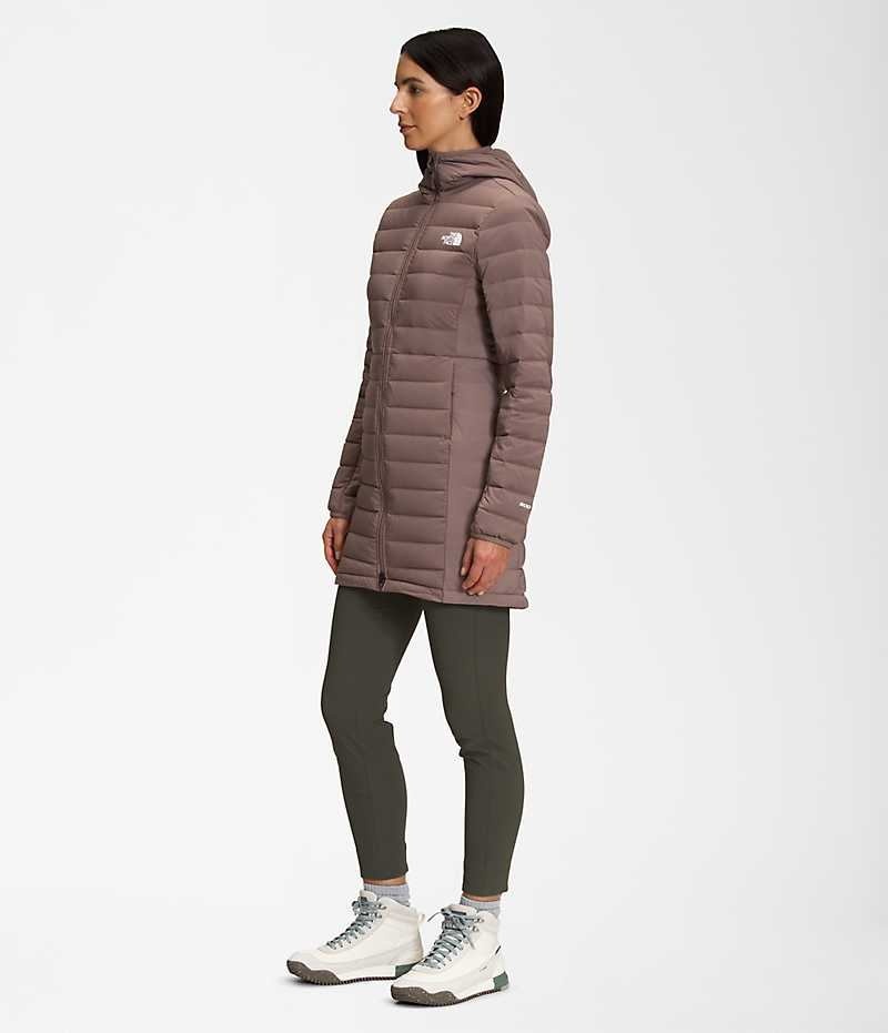 Parka The North Face Belleview Stretch Down Femme Marron | PARIS ZAKUI