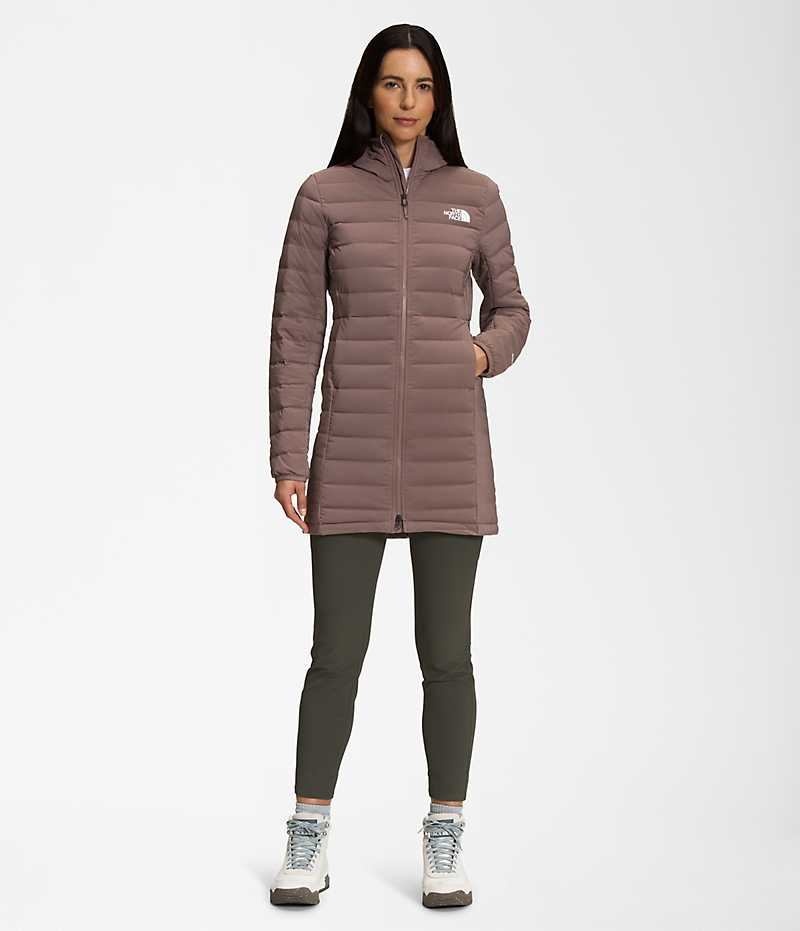 Parka The North Face Belleview Stretch Down Femme Marron | PARIS ZAKUI