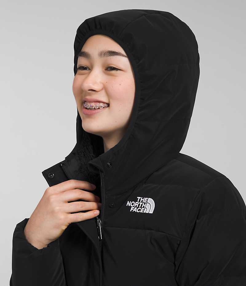 Parka The North Face North Down Fleece-Doublée Fille Noir | PARIS KLOSM