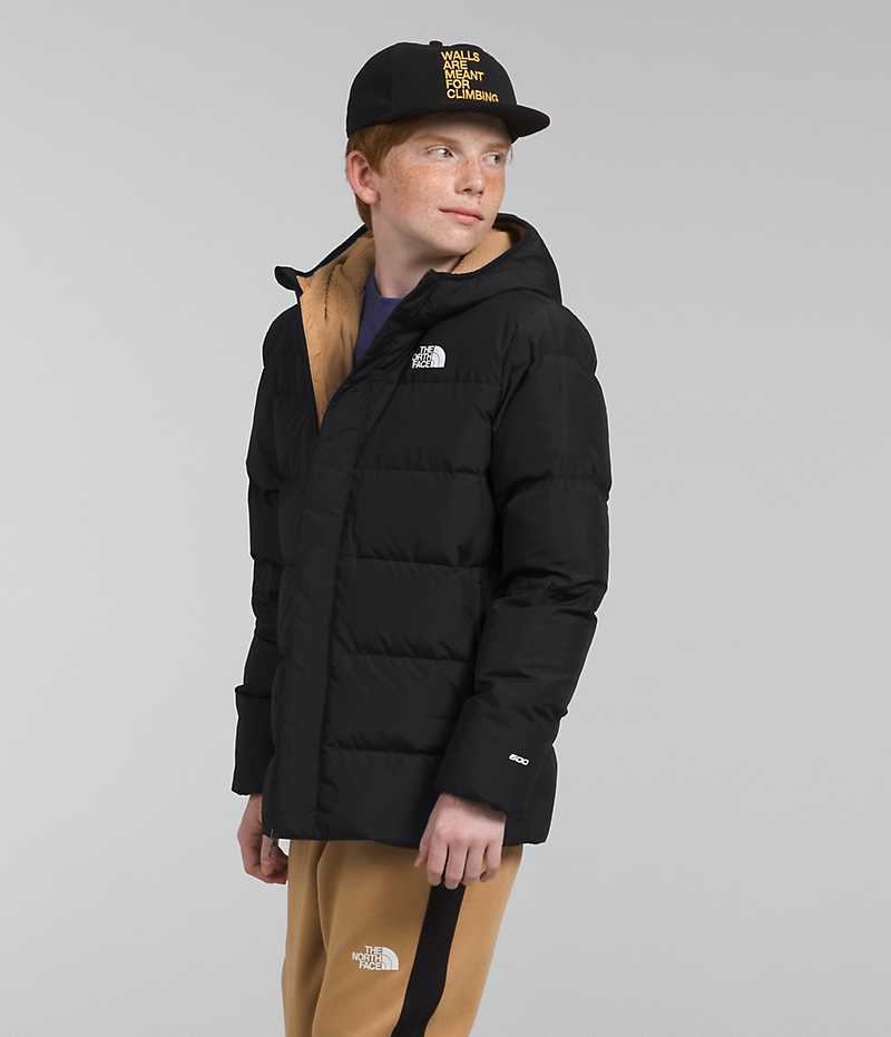 Parka The North Face North Down Fleece-Doublée Garcon Noir | FR PHEZA
