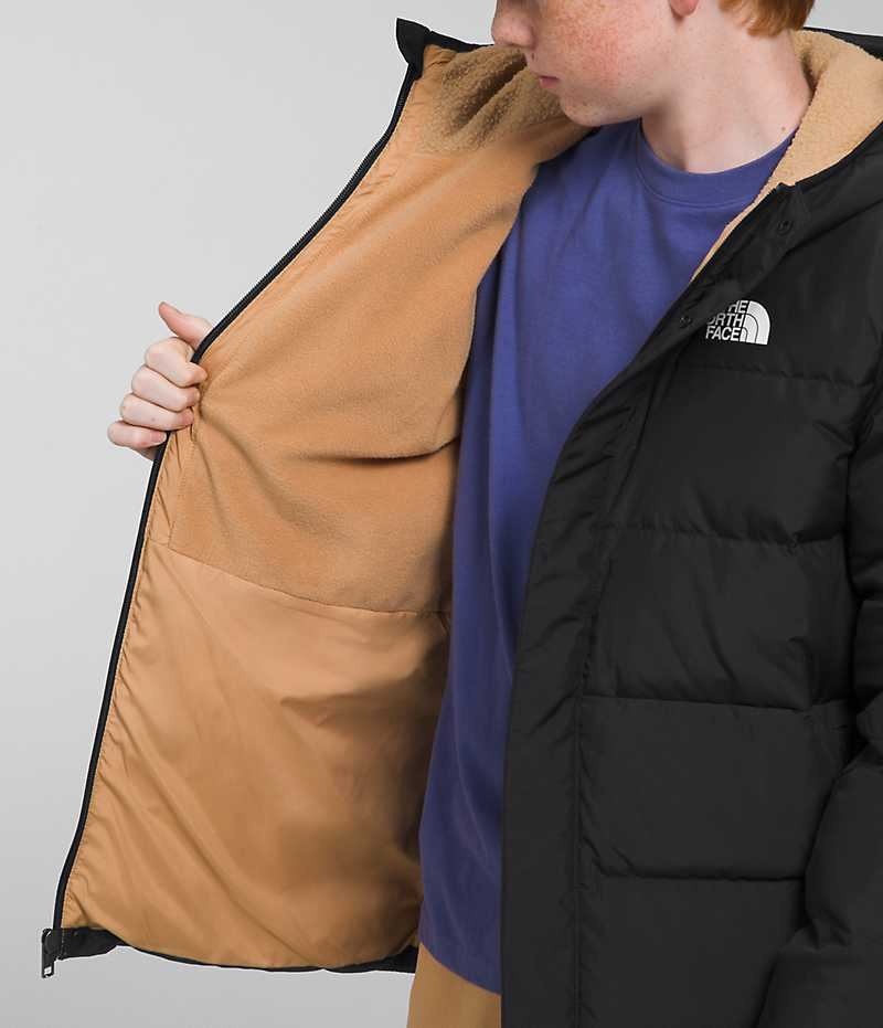 Parka The North Face North Down Fleece-Doublée Garcon Noir | FR PHEZA