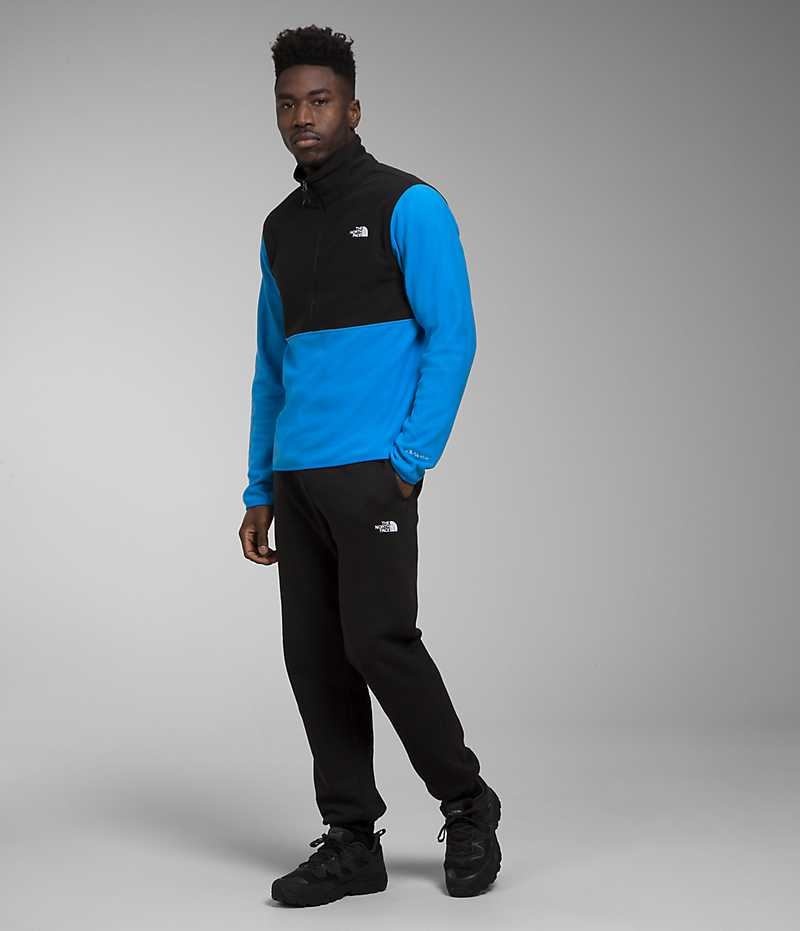 Pulls De Golf The North Face Alpine Polartec® 100 ½-Zip Homme Bleu Noir | FRANCE IFCLQ