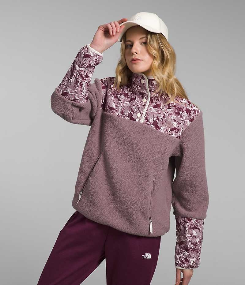 Pulls De Golf The North Face Cragmont Fleece ¼-Snap Femme Fushia | FRANCE JANKH