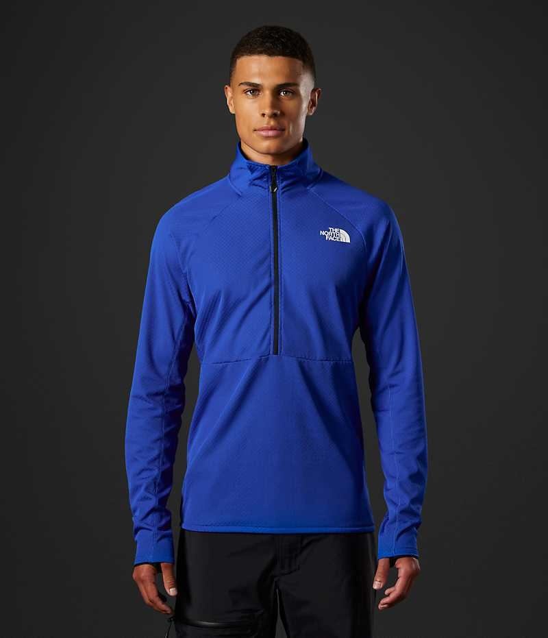 Pulls De Golf The North Face Summit Series FUTUREFLEECE™ LT ½-Zip Homme Bleu | FR MLWAV