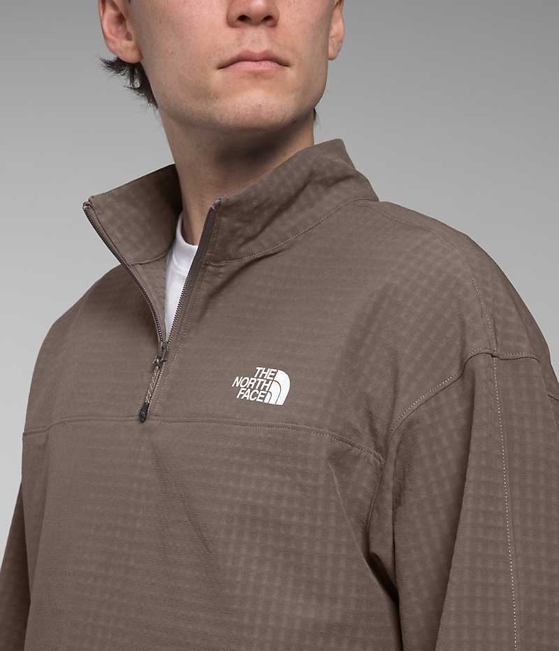 Pulls De Golf The North Face Tekware™ Grid ¼-Zip Homme Marron | FRANCE ZONPM