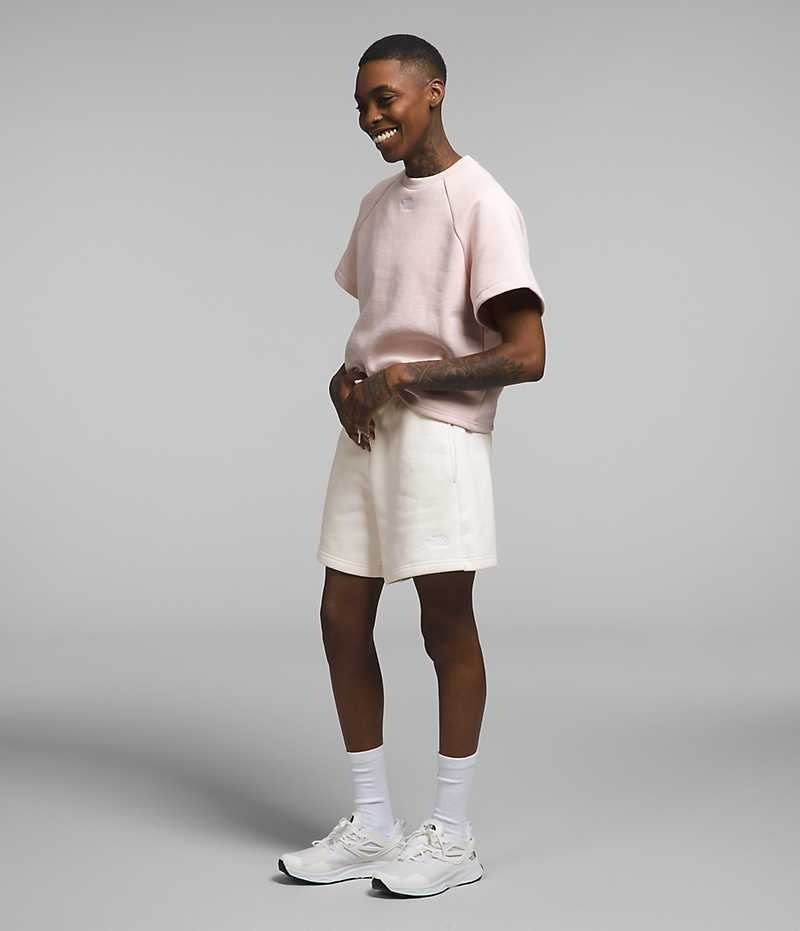 Short The North Face Felted Fleece 7' Femme Blanche | FRANCE TYLEI