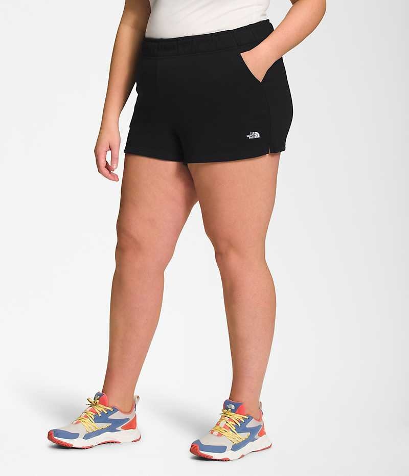 Short The North Face Plus Half Dome Fleece Femme Noir | FRANCE SVUIK