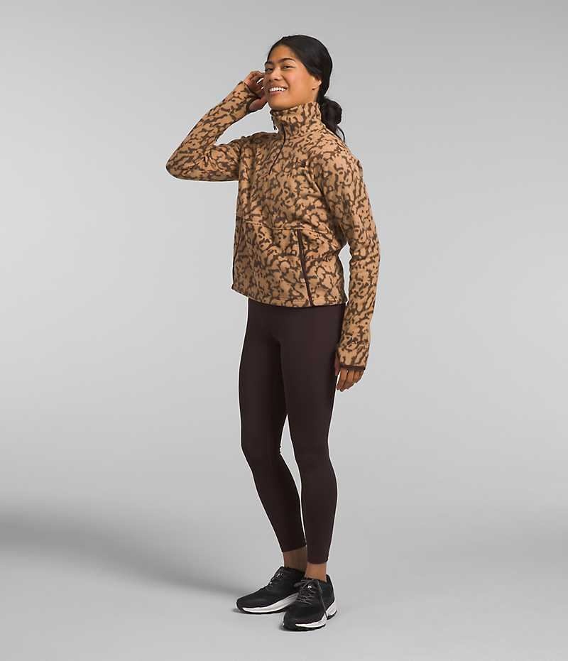 Sweatshirt The North Face Alpine Polartec® 100 ¼-Zip Cowl Femme Marron | FR DVPJM