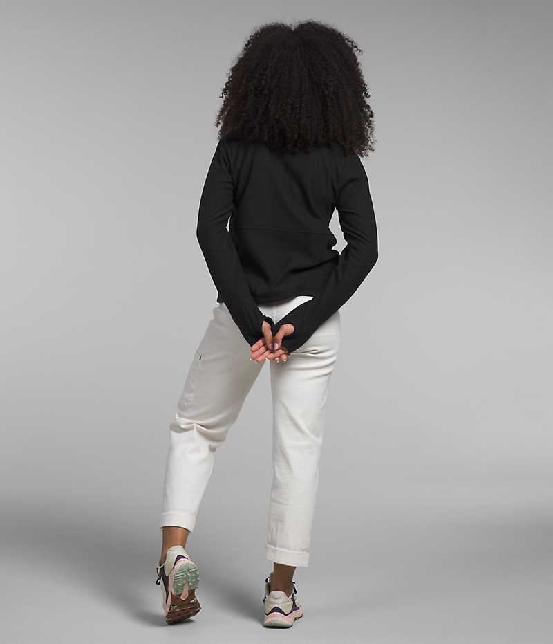Sweatshirt The North Face Alpine Polartec® 100 ¼-Zip Cowl Femme Noir | FRANCE TNMZX