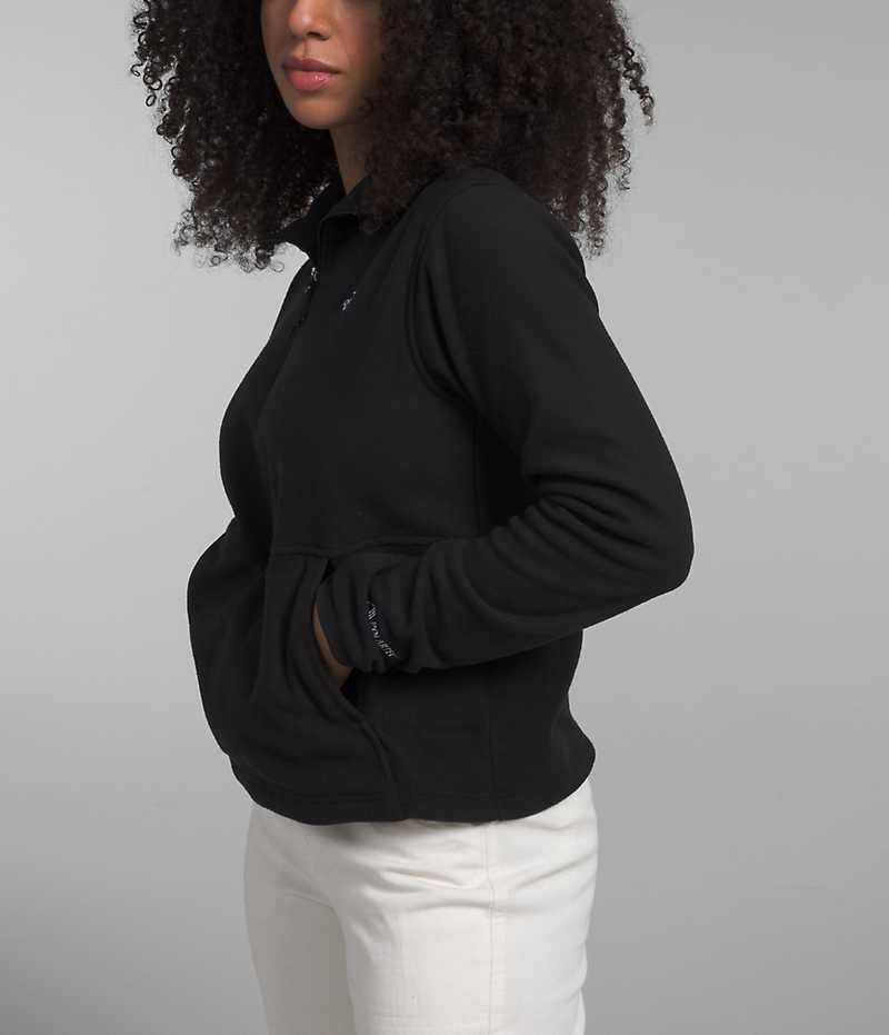 Sweatshirt The North Face Alpine Polartec® 100 ¼-Zip Cowl Femme Noir | FRANCE TNMZX