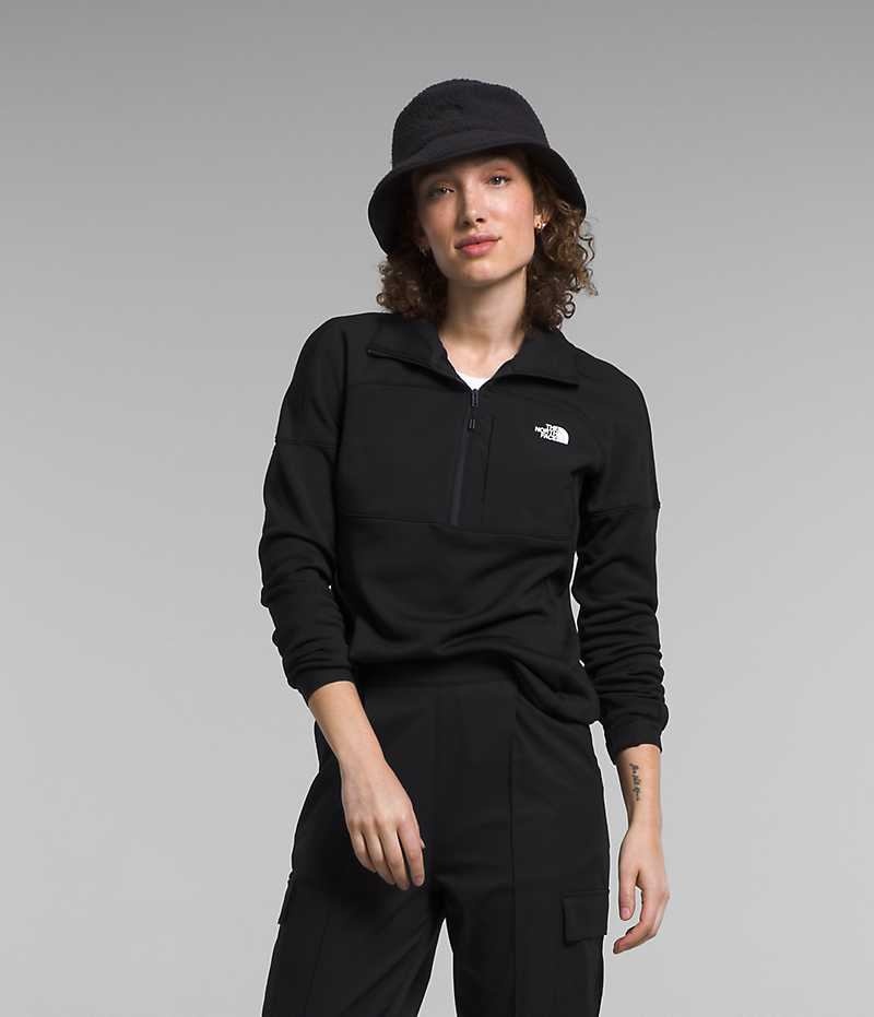 Sweatshirt The North Face Canyonlands High Altitude ½-Zip Femme Noir | PARIS CDOGW